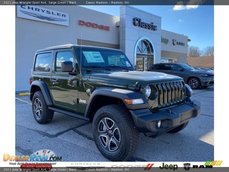 2021 Jeep Wrangler Sport 4x4 Sarge Green / Black Photo #1