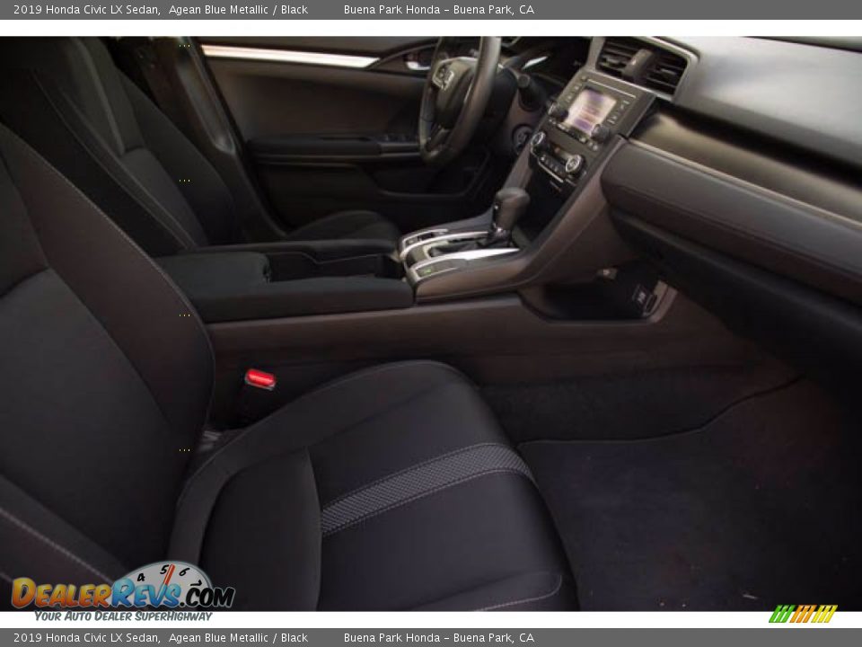 2019 Honda Civic LX Sedan Agean Blue Metallic / Black Photo #23