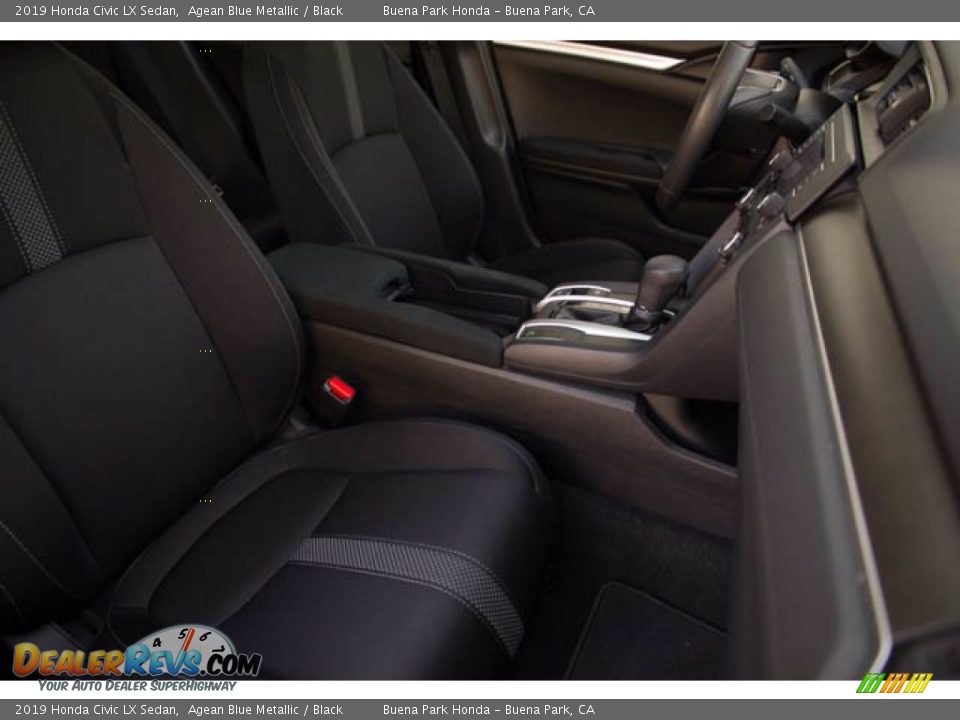 2019 Honda Civic LX Sedan Agean Blue Metallic / Black Photo #24