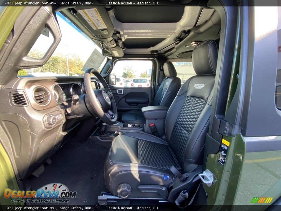Front Seat of 2021 Jeep Wrangler Sport 4x4 Photo #2