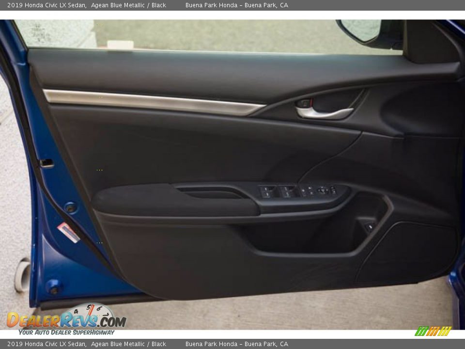 2019 Honda Civic LX Sedan Agean Blue Metallic / Black Photo #28