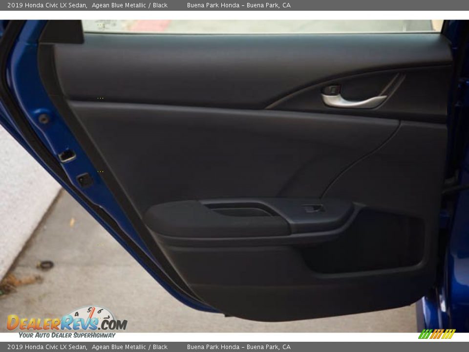 2019 Honda Civic LX Sedan Agean Blue Metallic / Black Photo #30