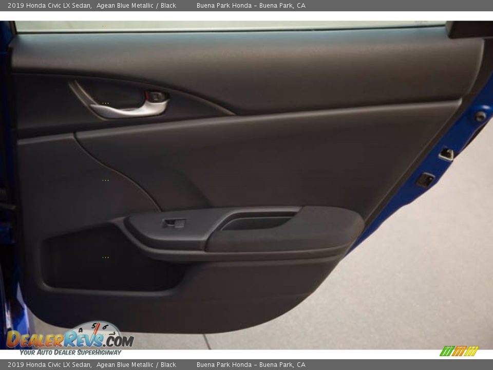 2019 Honda Civic LX Sedan Agean Blue Metallic / Black Photo #31
