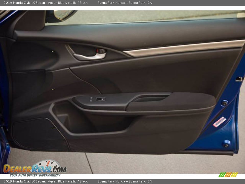 2019 Honda Civic LX Sedan Agean Blue Metallic / Black Photo #32
