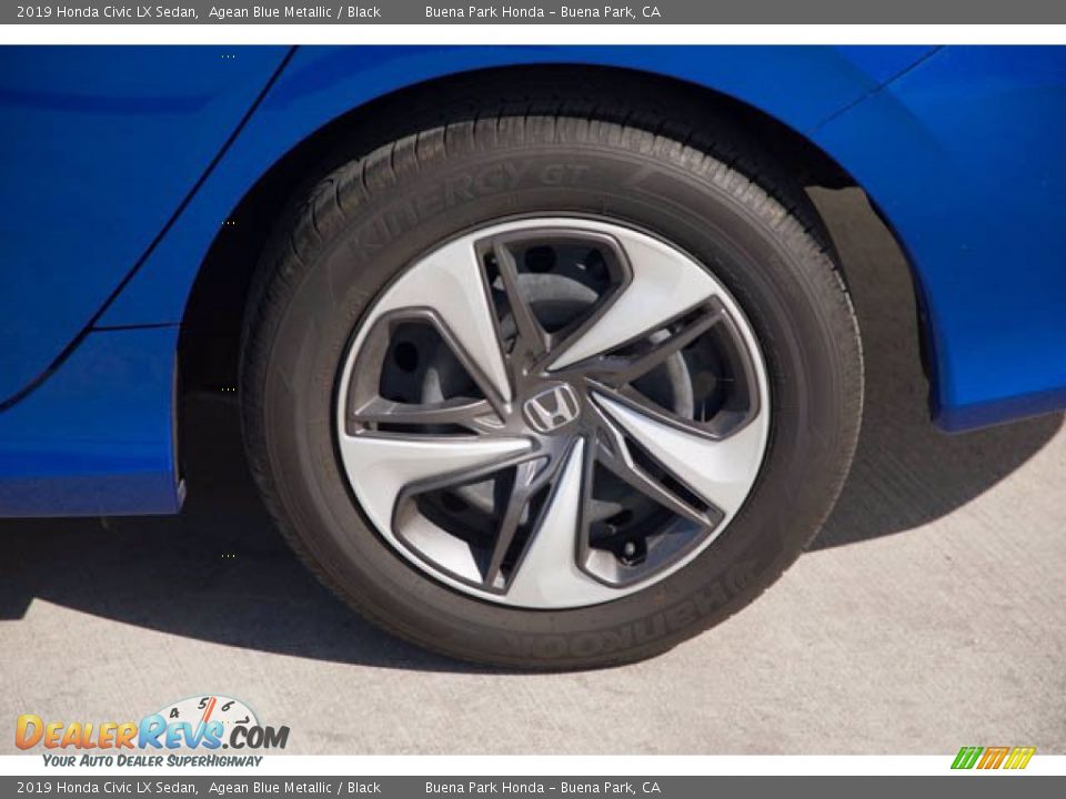 2019 Honda Civic LX Sedan Agean Blue Metallic / Black Photo #35