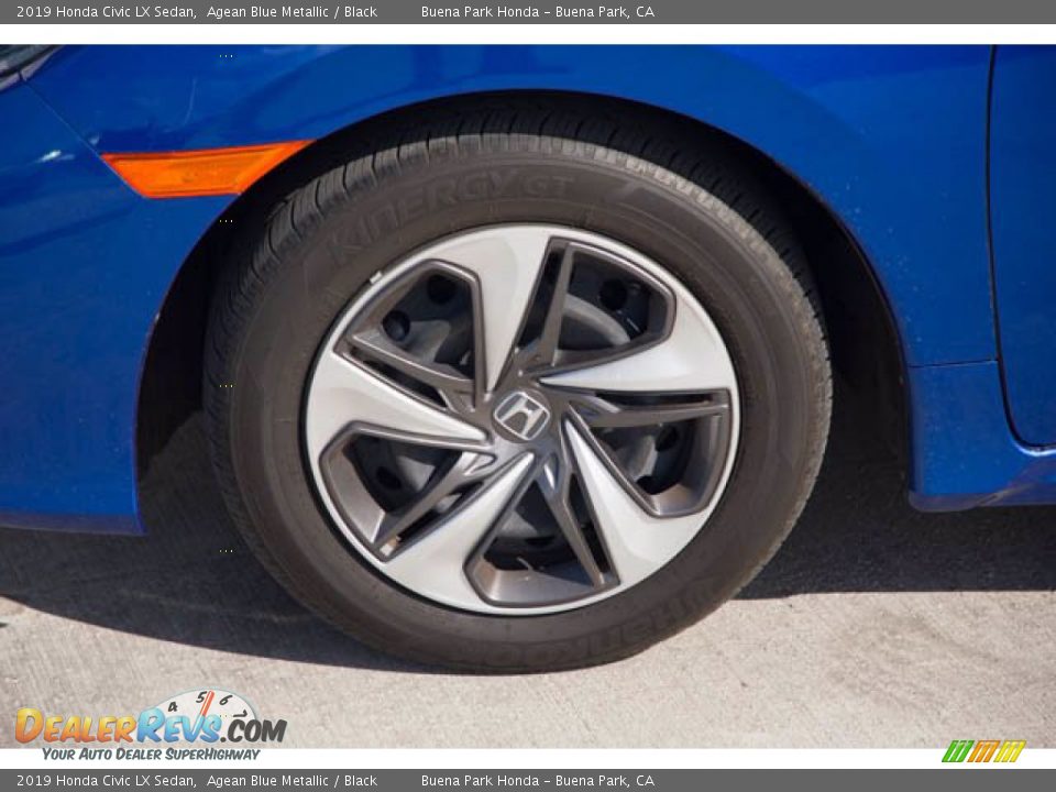 2019 Honda Civic LX Sedan Agean Blue Metallic / Black Photo #36