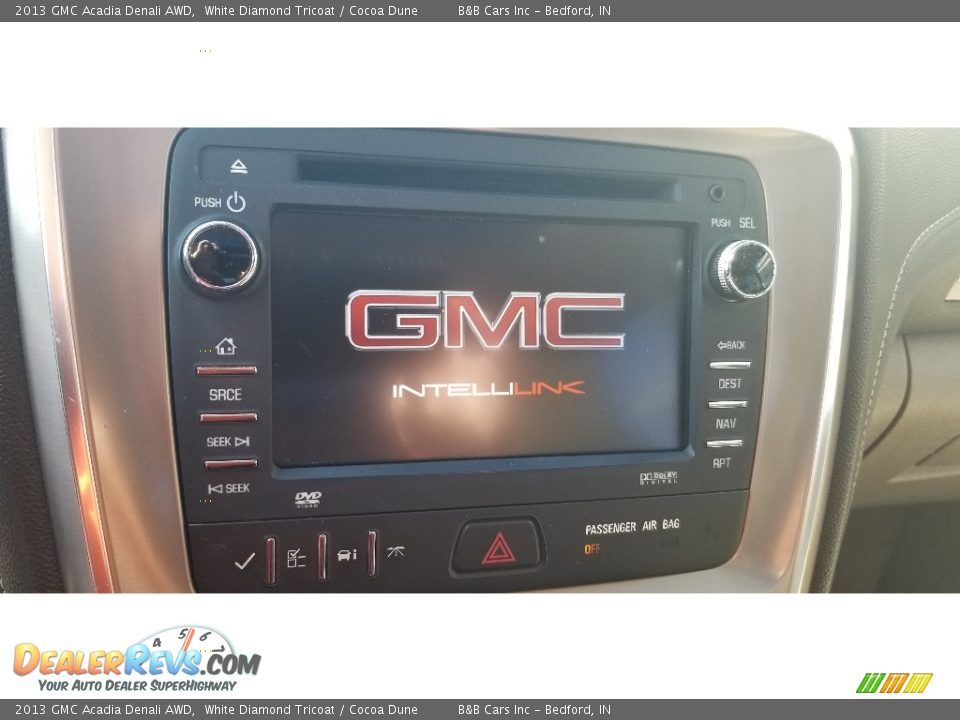 2013 GMC Acadia Denali AWD White Diamond Tricoat / Cocoa Dune Photo #14