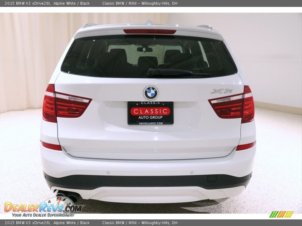 2015 BMW X3 xDrive28i Alpine White / Black Photo #26