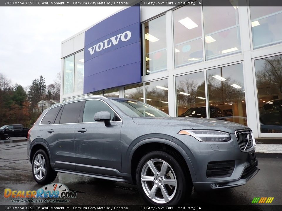 2020 Volvo XC90 T6 AWD Momentum Osmium Gray Metallic / Charcoal Photo #1