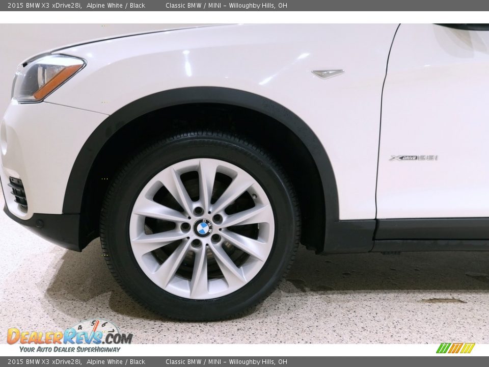 2015 BMW X3 xDrive28i Alpine White / Black Photo #28