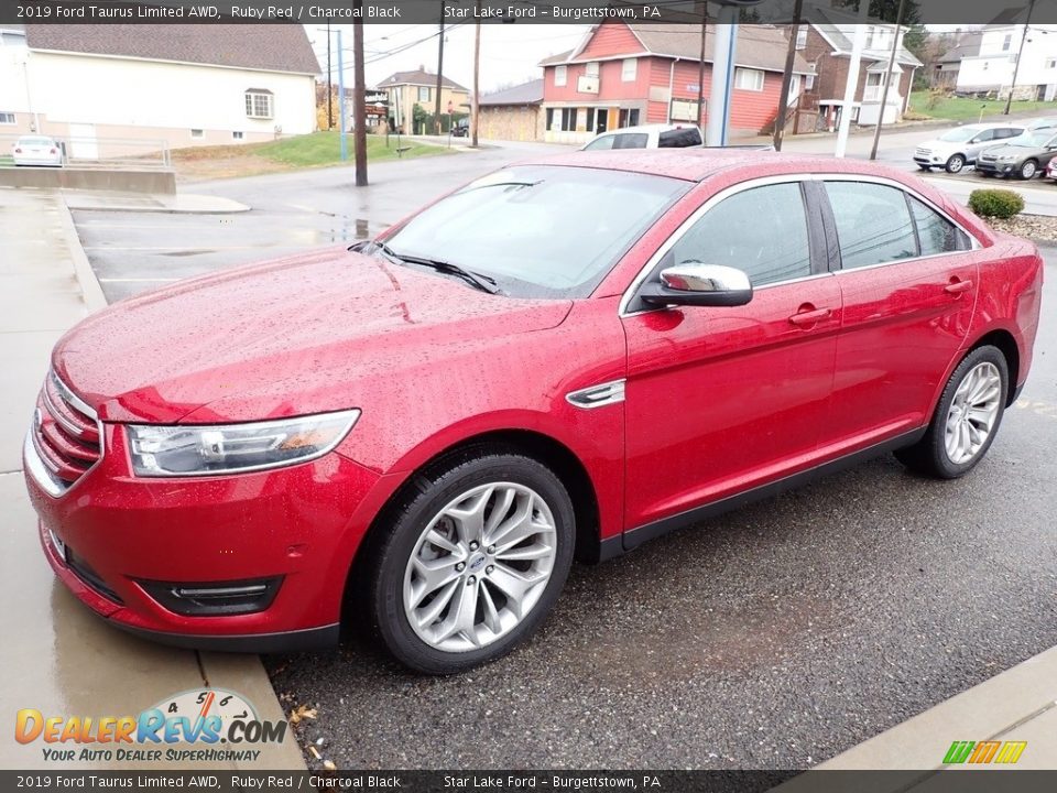 2019 Ford Taurus Limited AWD Ruby Red / Charcoal Black Photo #1