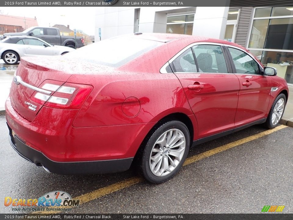2019 Ford Taurus Limited AWD Ruby Red / Charcoal Black Photo #3