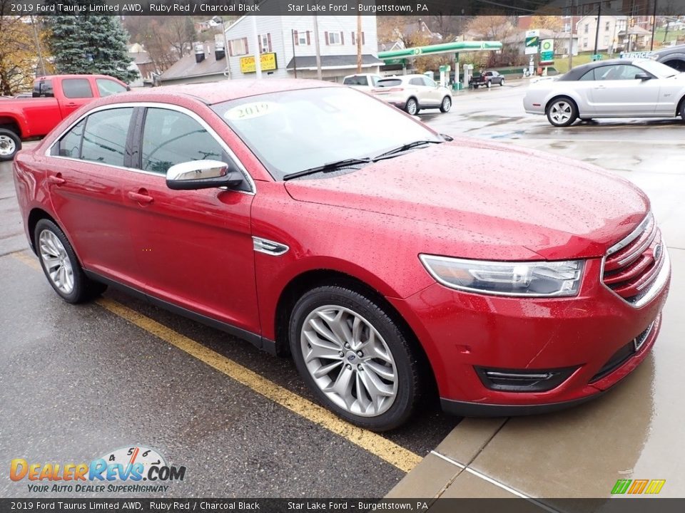 2019 Ford Taurus Limited AWD Ruby Red / Charcoal Black Photo #4