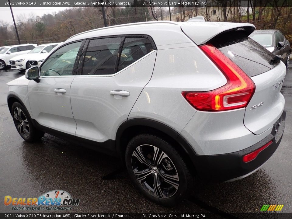 2021 Volvo XC40 T5 Inscription AWD Glacier Silver Metallic / Charcoal Photo #4