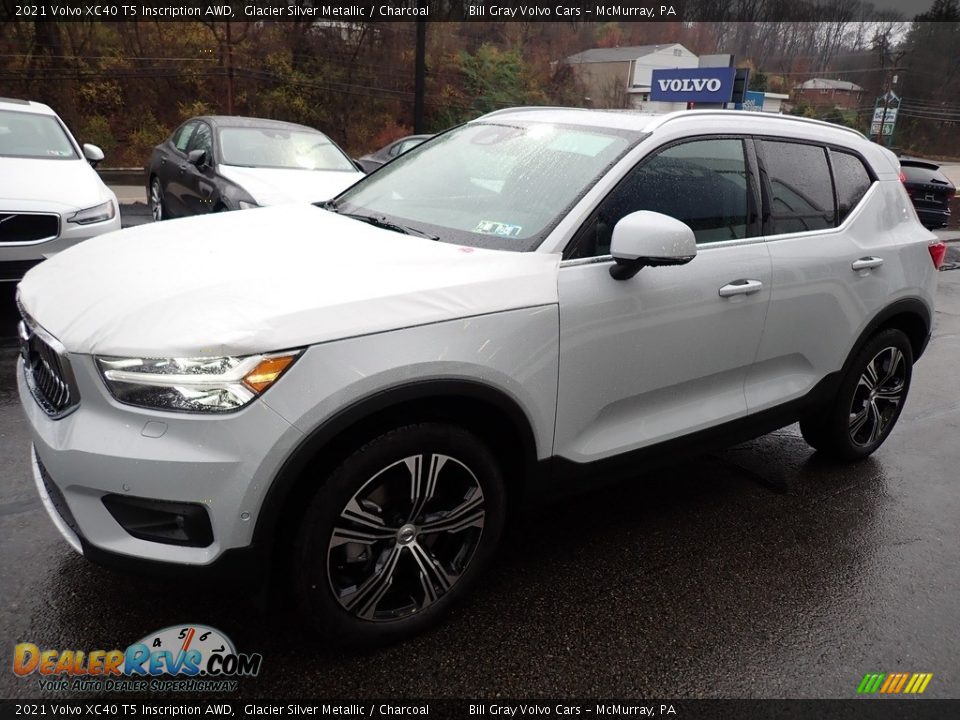 Glacier Silver Metallic 2021 Volvo XC40 T5 Inscription AWD Photo #5