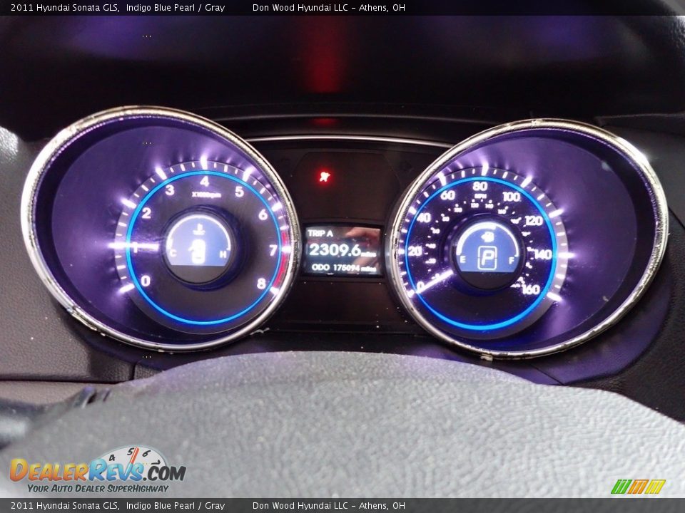 2011 Hyundai Sonata GLS Indigo Blue Pearl / Gray Photo #27
