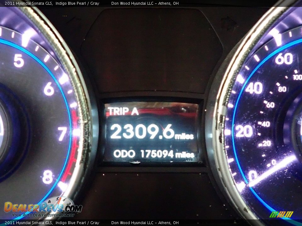 2011 Hyundai Sonata GLS Indigo Blue Pearl / Gray Photo #28