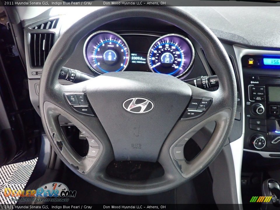 2011 Hyundai Sonata GLS Indigo Blue Pearl / Gray Photo #29