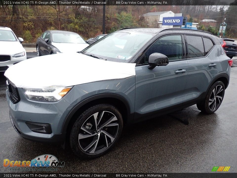 2021 Volvo XC40 T5 R-Design AWD Thunder Grey Metallic / Charcoal Photo #5