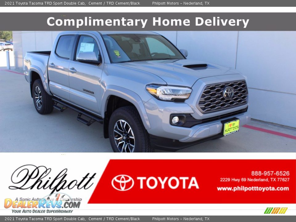 2021 Toyota Tacoma TRD Sport Double Cab Cement / TRD Cement/Black Photo #1