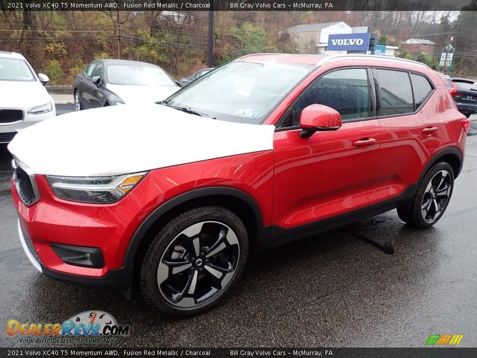 Fusion Red Metallic 2021 Volvo XC40 T5 Momentum AWD Photo #5