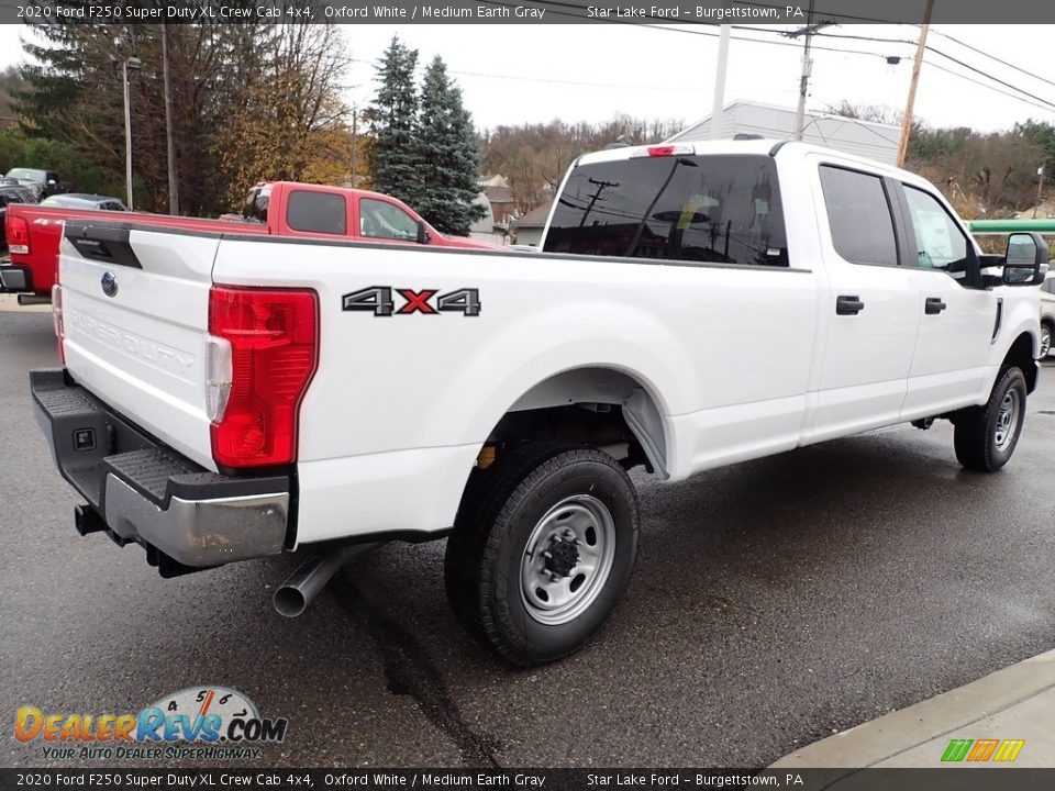 2020 Ford F250 Super Duty XL Crew Cab 4x4 Oxford White / Medium Earth Gray Photo #6