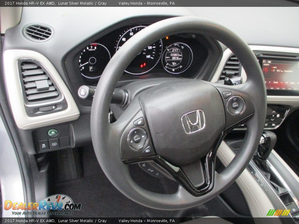 2017 Honda HR-V EX AWD Lunar Silver Metallic / Gray Photo #15