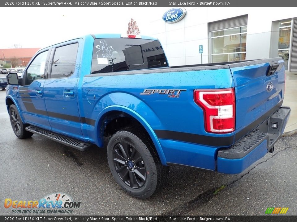 2020 Ford F150 XLT SuperCrew 4x4 Velocity Blue / Sport Special Edition Black/Red Photo #3