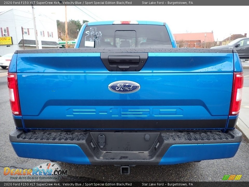 2020 Ford F150 XLT SuperCrew 4x4 Velocity Blue / Sport Special Edition Black/Red Photo #4