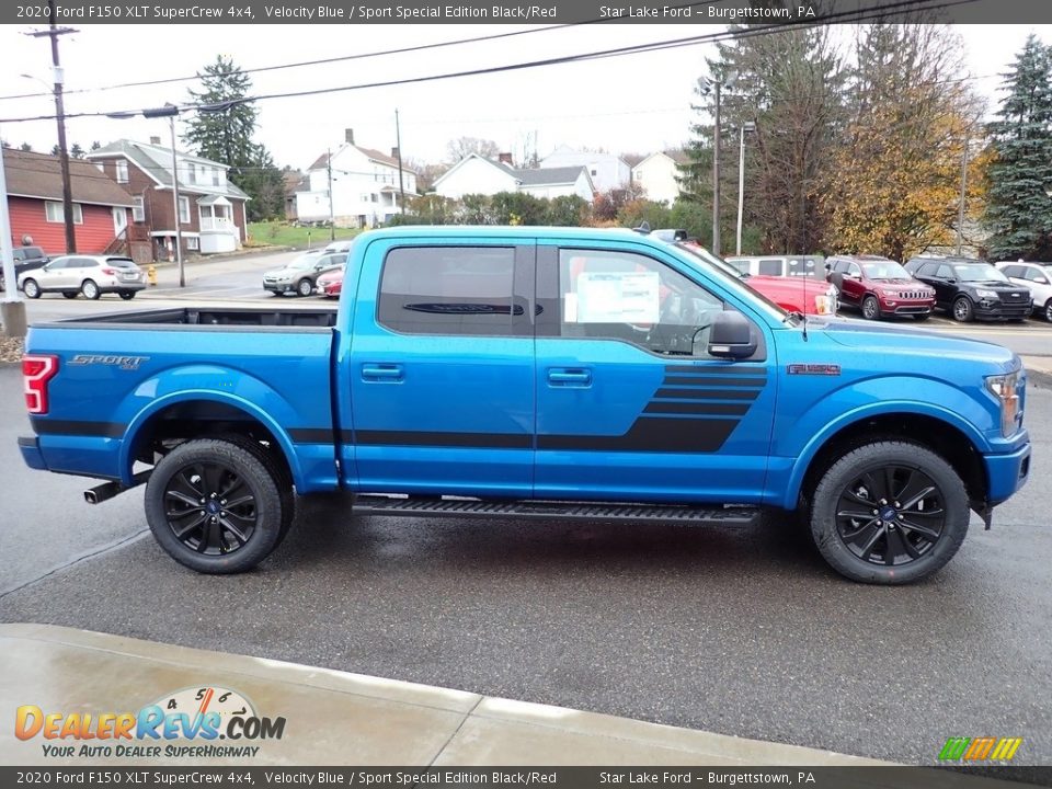 Velocity Blue 2020 Ford F150 XLT SuperCrew 4x4 Photo #6