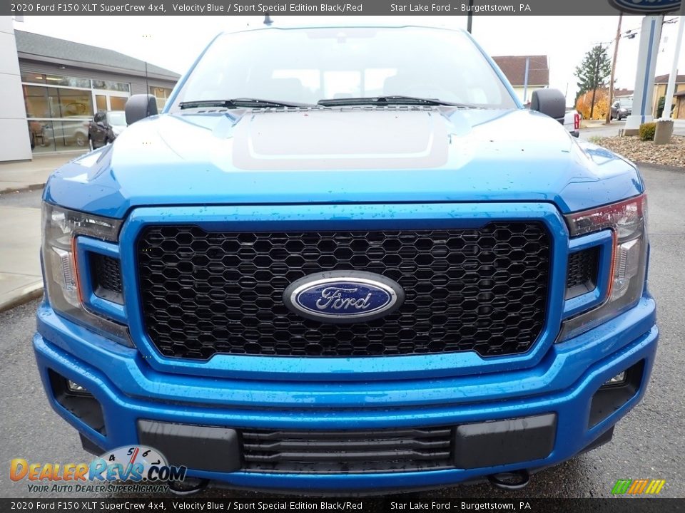 2020 Ford F150 XLT SuperCrew 4x4 Velocity Blue / Sport Special Edition Black/Red Photo #8
