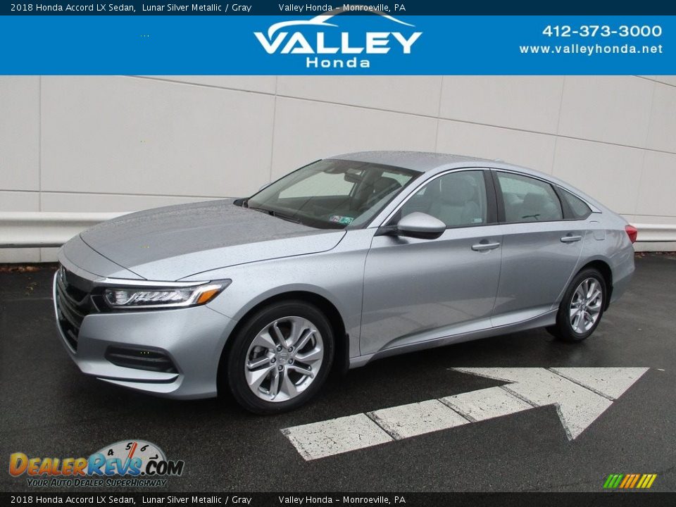 2018 Honda Accord LX Sedan Lunar Silver Metallic / Gray Photo #1