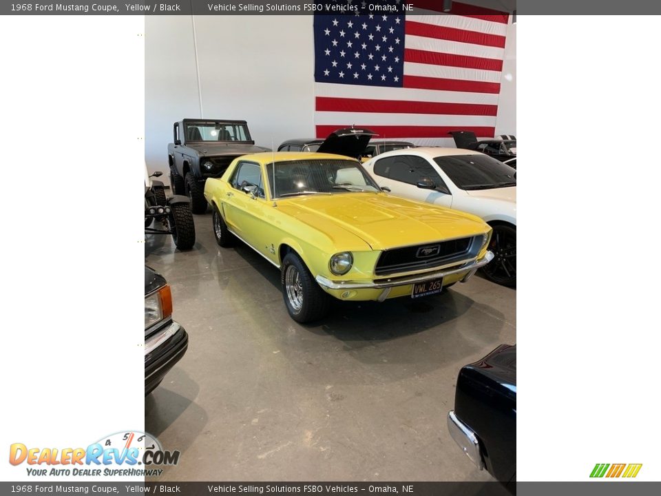 1968 Ford Mustang Coupe Yellow / Black Photo #5