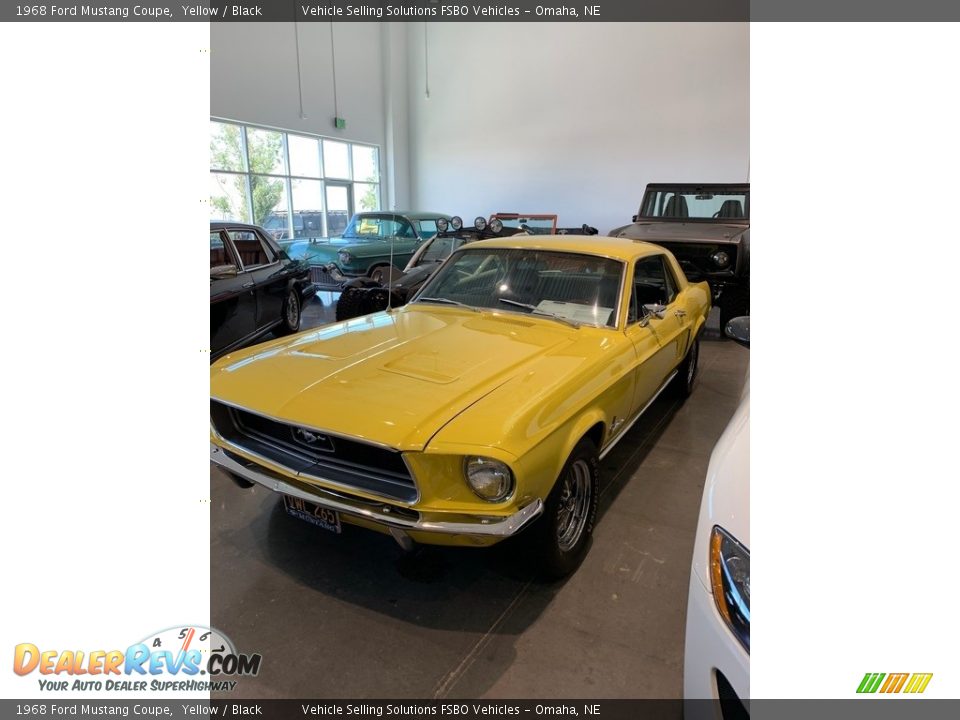 1968 Ford Mustang Coupe Yellow / Black Photo #6
