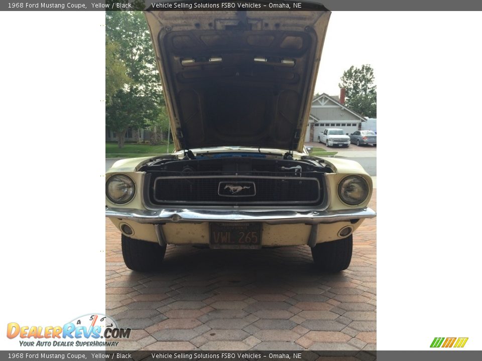 1968 Ford Mustang Coupe Yellow / Black Photo #8