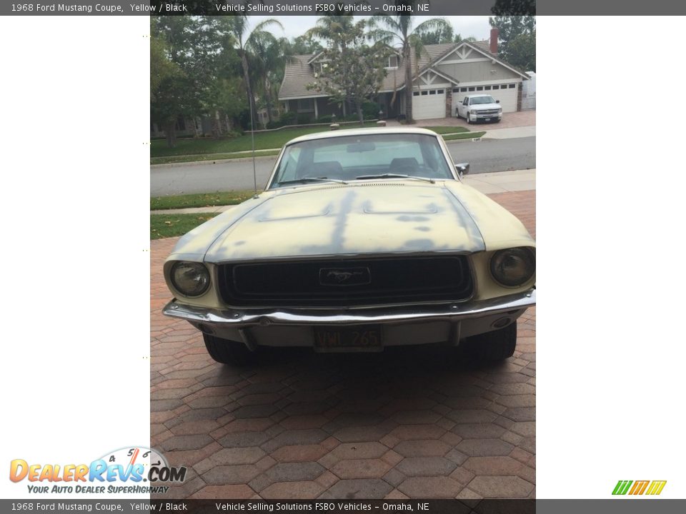 1968 Ford Mustang Coupe Yellow / Black Photo #13