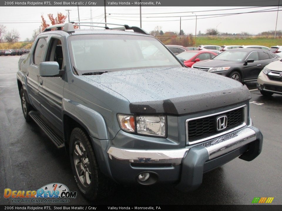 2006 Honda Ridgeline RTS Steel Blue Metallic / Gray Photo #10