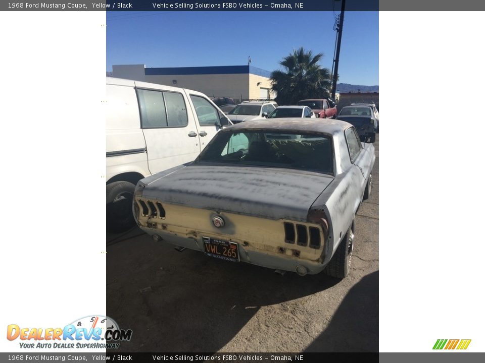 1968 Ford Mustang Coupe Yellow / Black Photo #20