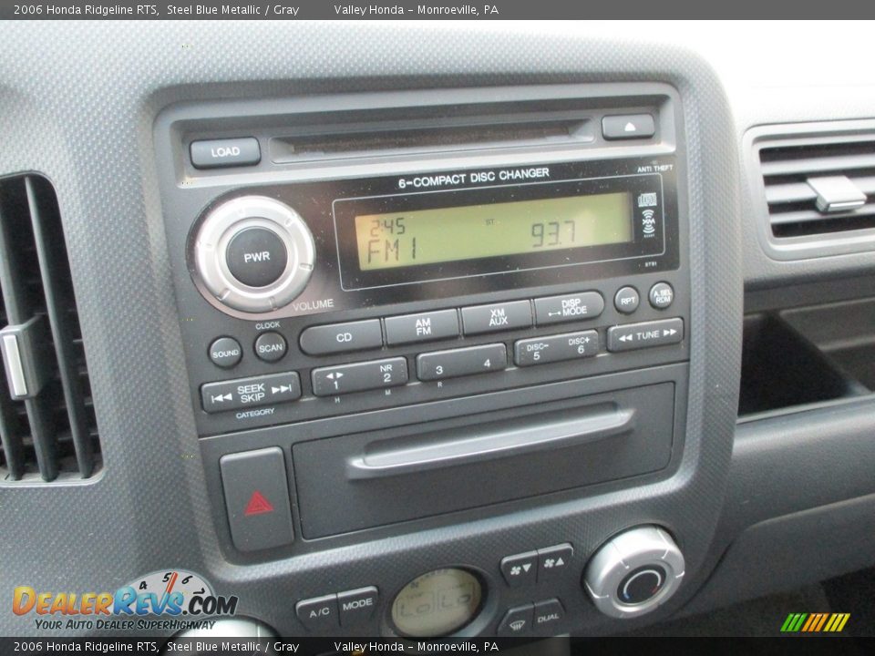 2006 Honda Ridgeline RTS Steel Blue Metallic / Gray Photo #17