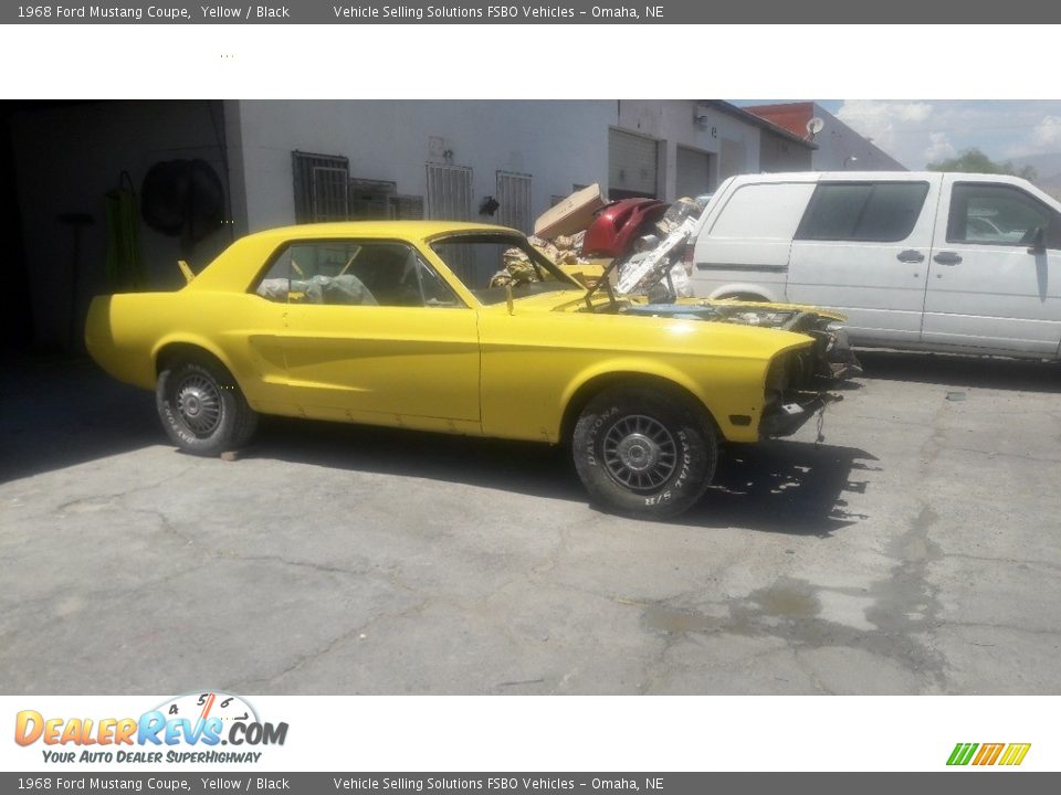 1968 Ford Mustang Coupe Yellow / Black Photo #26