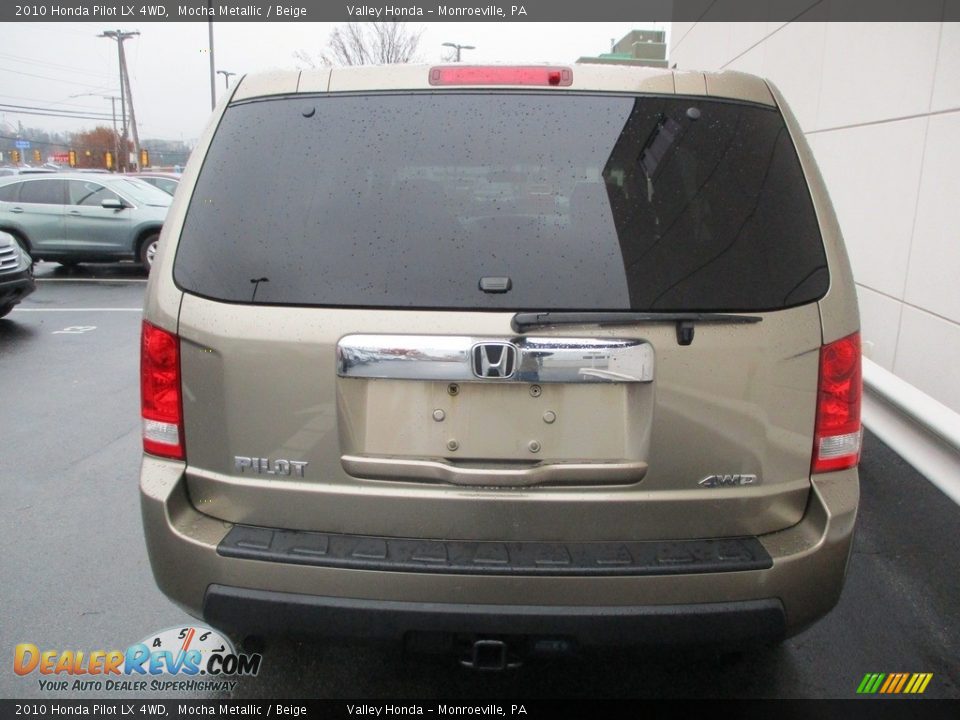 2010 Honda Pilot LX 4WD Mocha Metallic / Beige Photo #4