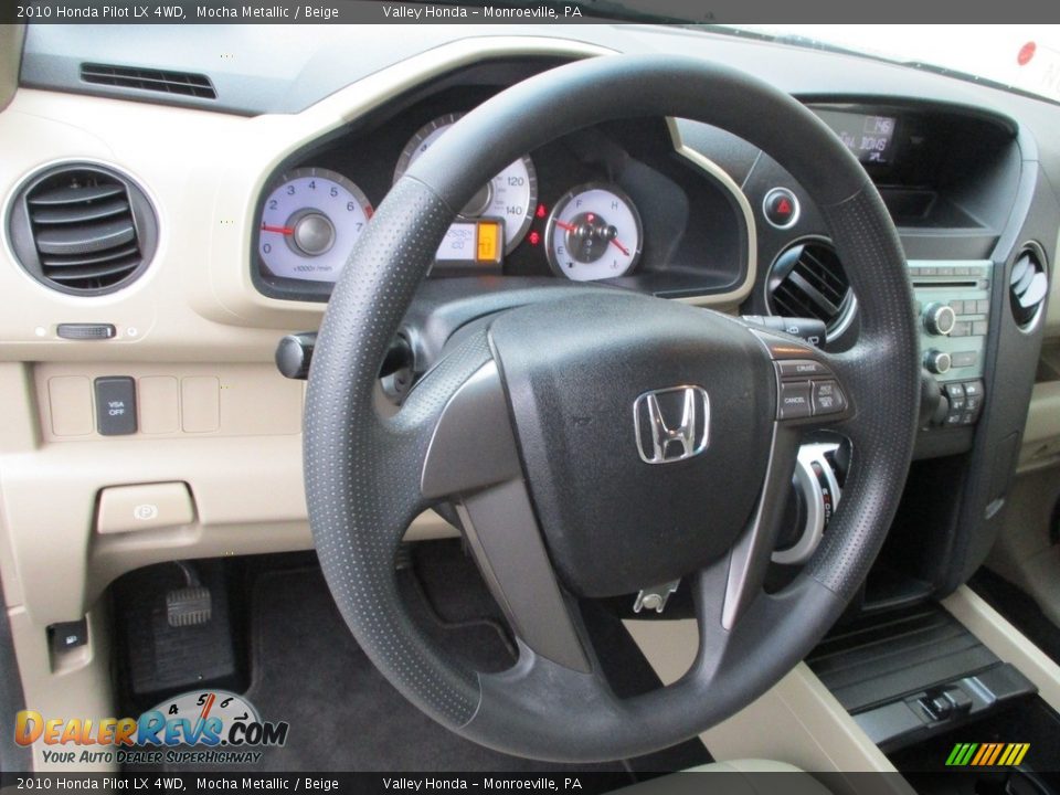 2010 Honda Pilot LX 4WD Mocha Metallic / Beige Photo #15
