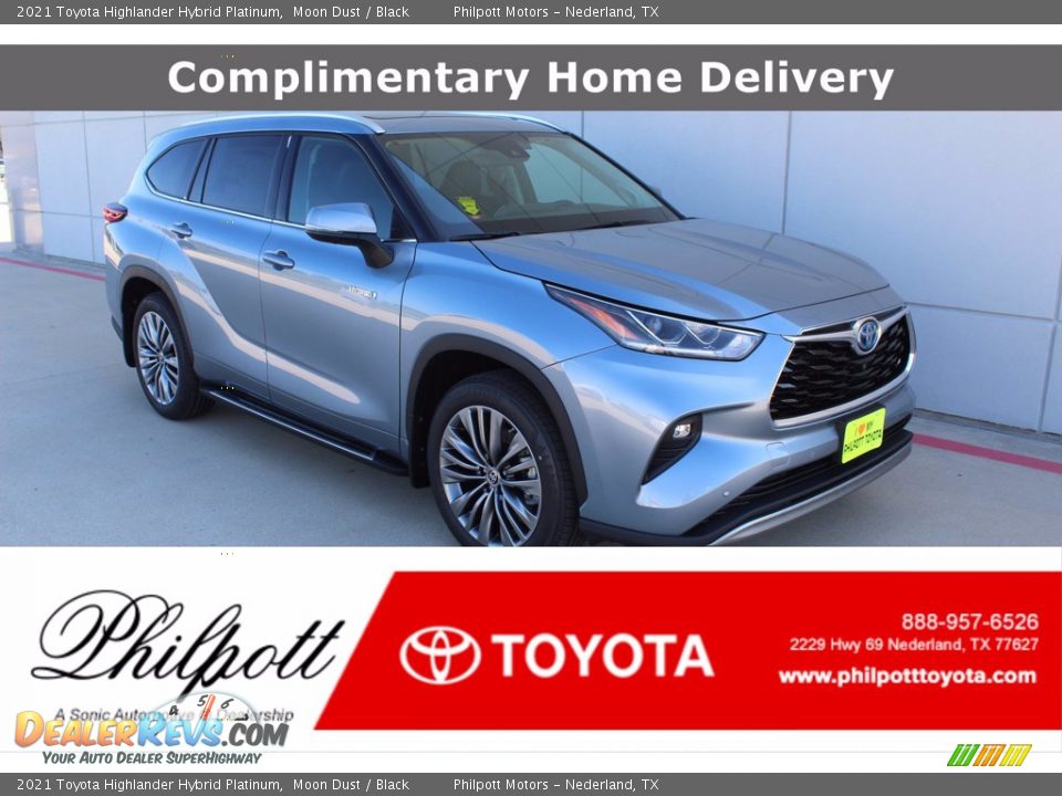 2021 Toyota Highlander Hybrid Platinum Moon Dust / Black Photo #1