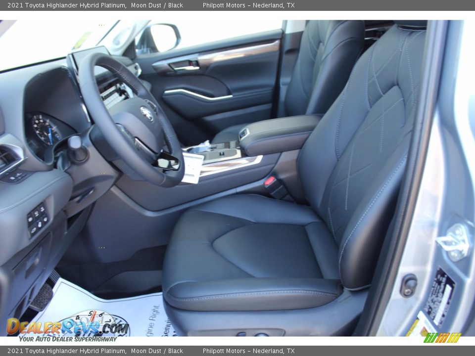 2021 Toyota Highlander Hybrid Platinum Moon Dust / Black Photo #10