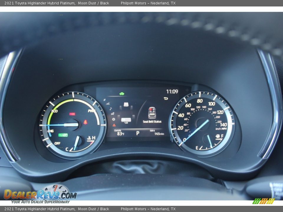 2021 Toyota Highlander Hybrid Platinum Moon Dust / Black Photo #13