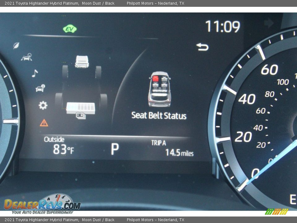 2021 Toyota Highlander Hybrid Platinum Moon Dust / Black Photo #14
