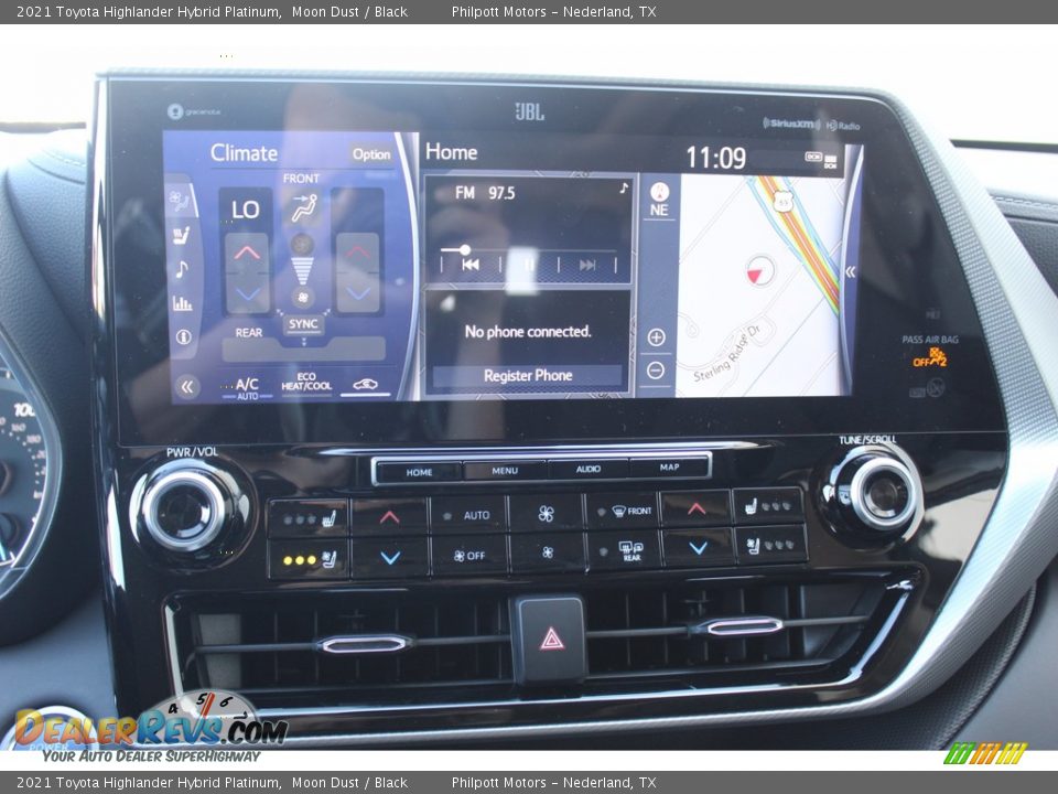 2021 Toyota Highlander Hybrid Platinum Moon Dust / Black Photo #15