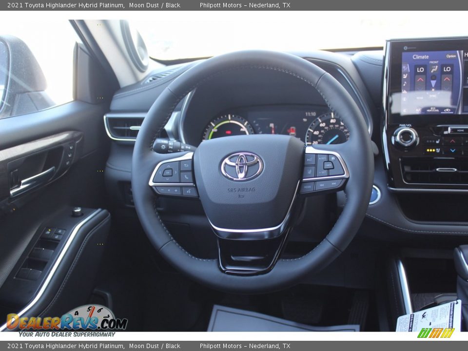 2021 Toyota Highlander Hybrid Platinum Moon Dust / Black Photo #21