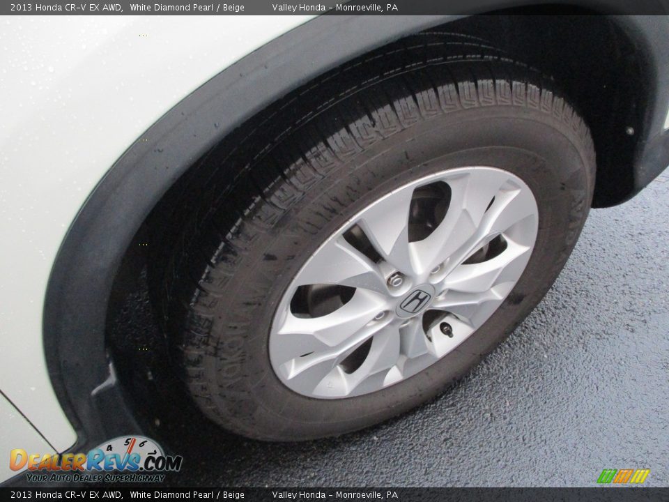 2013 Honda CR-V EX AWD White Diamond Pearl / Beige Photo #6
