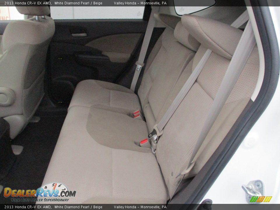 2013 Honda CR-V EX AWD White Diamond Pearl / Beige Photo #12
